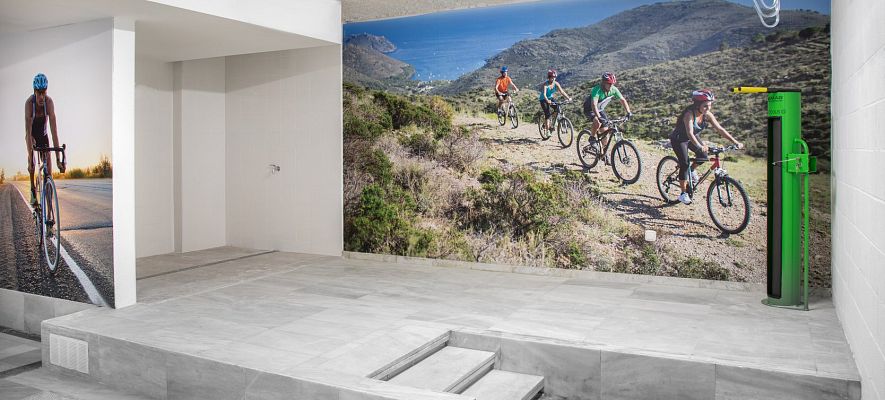 Instalaciones especialmente diseñadas para ciclistas